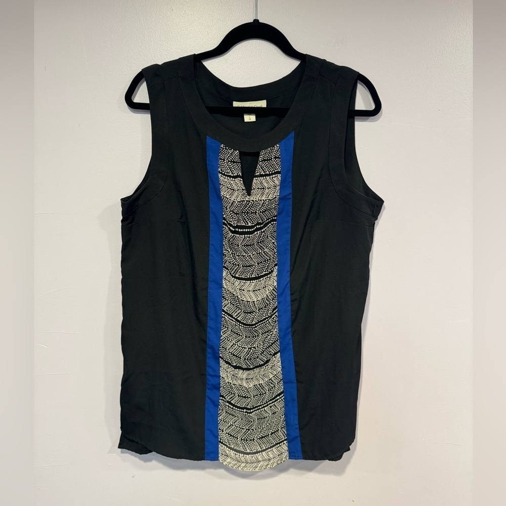 Coldwater creek blue and black dot dress tank top